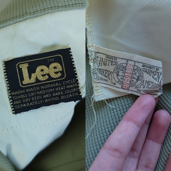 Vintage 70s High Rise Waffle Knit Flared Leg Comfy Trousers Lee Sage Green - Picture 14 of 16